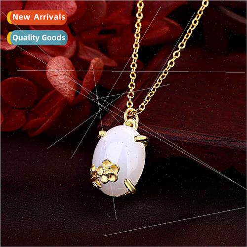 Gold-plated flower collarbone chain pendant vintage palace i