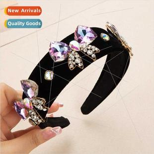 personalized bow women bands headband new drill Hair glass