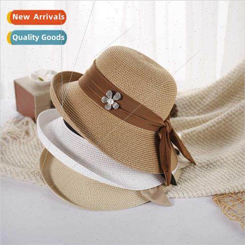 Fisherman hat children summer sunscreen straw hat petals her