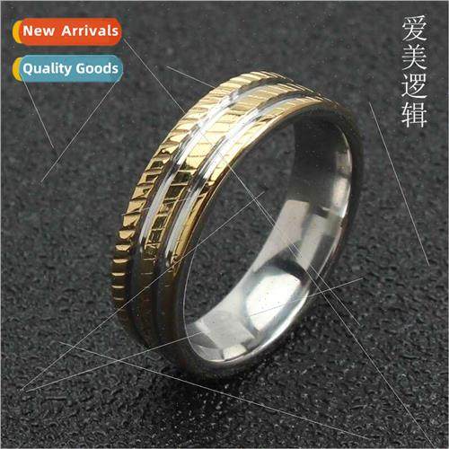 Europe Uned States nd pattern index finger ring between gold