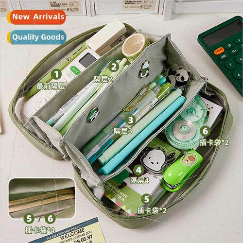 Elementary school flood new large-capacy volcano pencil bag