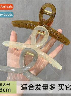 13cm Large Jelly Color Cross Grab Clip Girl Square Clear Sha