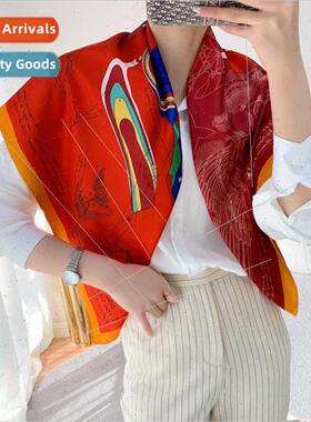 22 new 90 simulation silk square scarf in Europe Uned States