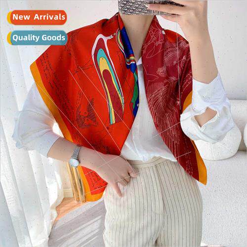 22 new 90 simulation silk square scarf in Europe Uned States