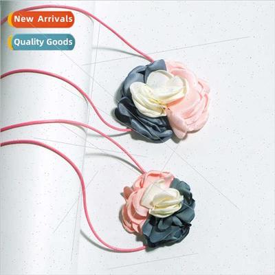 and elegance camellia necklace fashion color collision petal