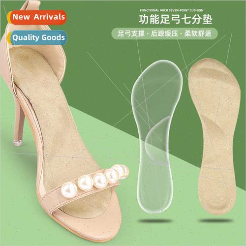 Transparent seven points cushion soft high-heeled shoes cush
