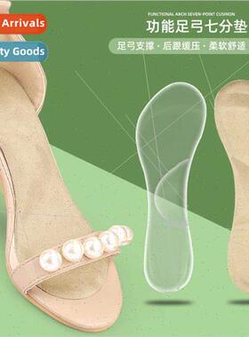 Transparent seven points cushion soft high-heeled shoes cush