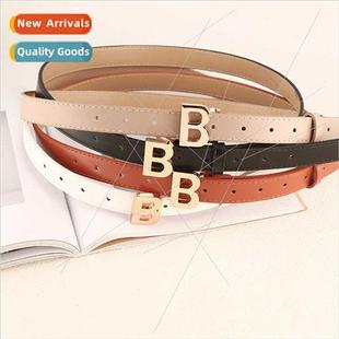 fashion versatile letters Belt decorative jeans buckle Ms.