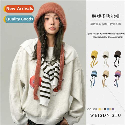 Korean model men women fall winter ear protection wool cap p