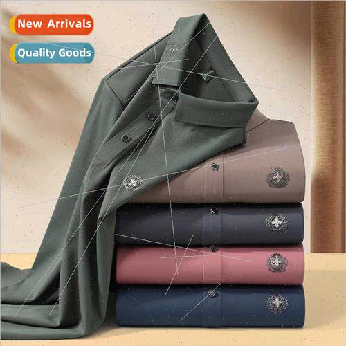 Worker polo shirt ice silk T-shirt whout marks high-end ligh