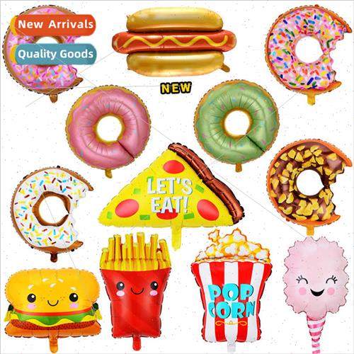 New food pizza popcorn ice-cream aluminium film balloons don