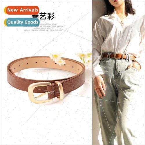 New simple versatile women belt fashion senior sense pin buc