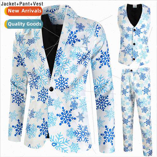 fall winter new casual 3D printing su vest su pants su 3 set