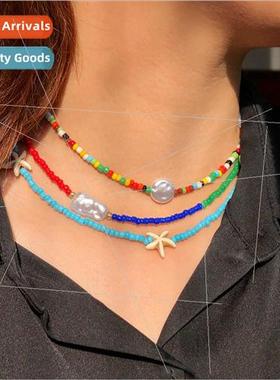 Europe bohemian Middle East India Saudi necklace color clash