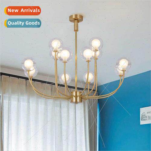 Scandinavian copper living room chandelier post-modern dinin