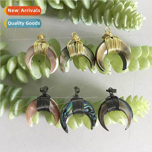 Shell Moon Butterfly Shell Necklace Pendant Pendant diy jewe