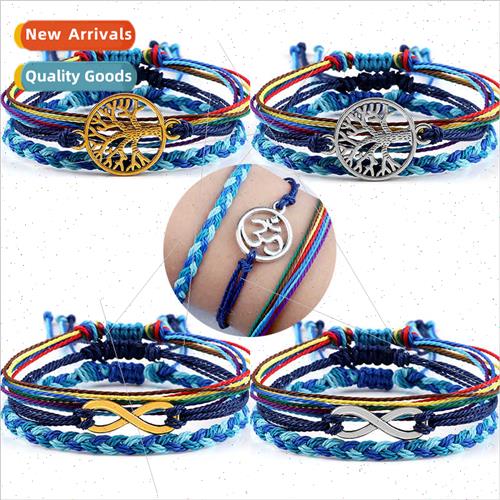 Bohemian lerary multi-layer stacking hrope Spain retro ethni