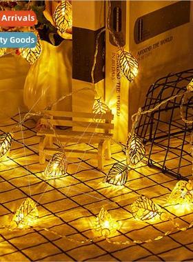 New led light string Iron leaf modeling holiday decoration L