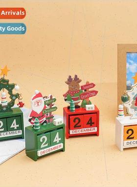Christmas gifts  children toys wooden calendar desktop decor