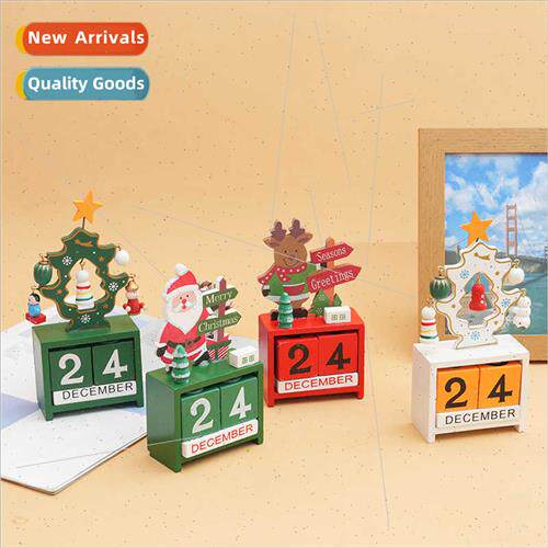 Christmas gifts  children toys wooden calendar desktop decor