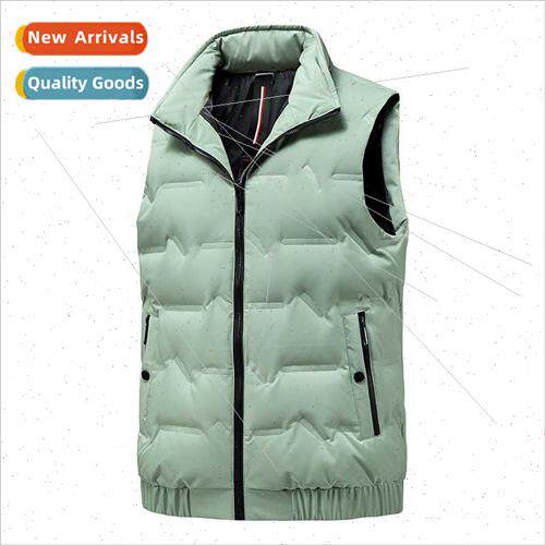New men winter high- down vest duck down shoulder jacket cas