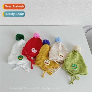 tie winter baby wool super fall cute ear Baby cap hat