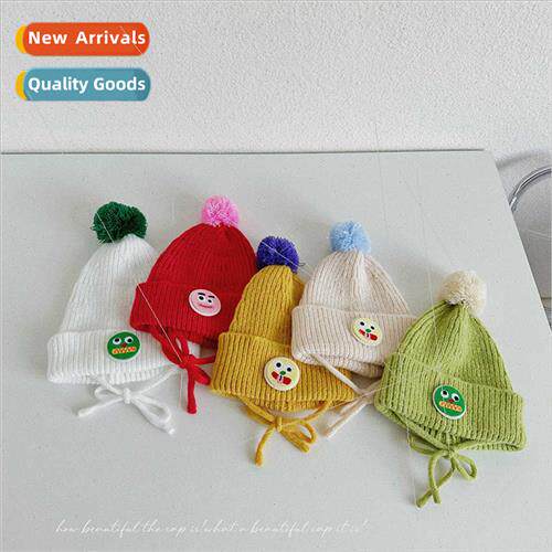 Baby hat fall winter cute super cute baby wool cap tie ear p