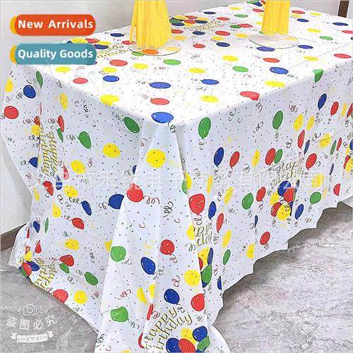 Colorful balloon pattern party tablecloth disposable thicken