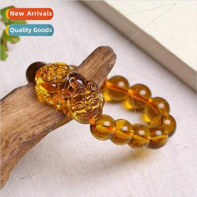 Crine Brave Bracelet Black Stone Bracelet Men Women Artifici