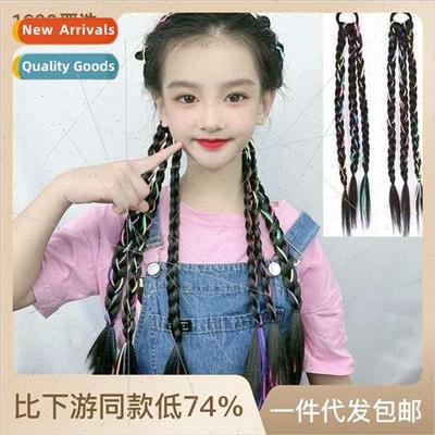 Children wigs fishbone braid new Chinese twist braid colorfu