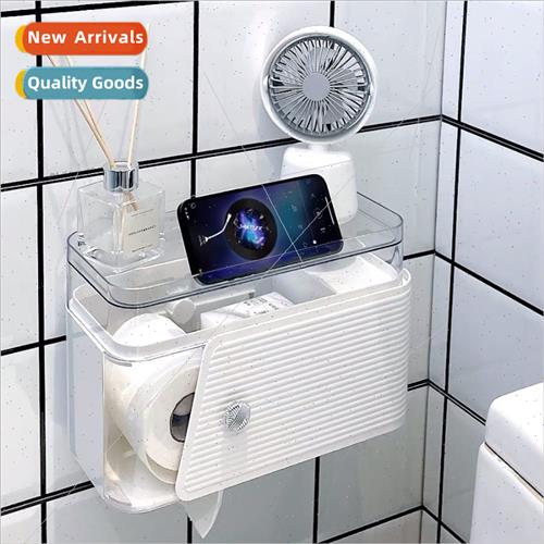 Bathroom wall shelf tissue box daily necessies transparent s
