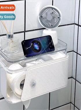 Bathroom wall shelf tissue box daily necessies transparent s