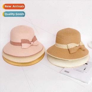 sunshade ladies straw hat Summer fashion bow