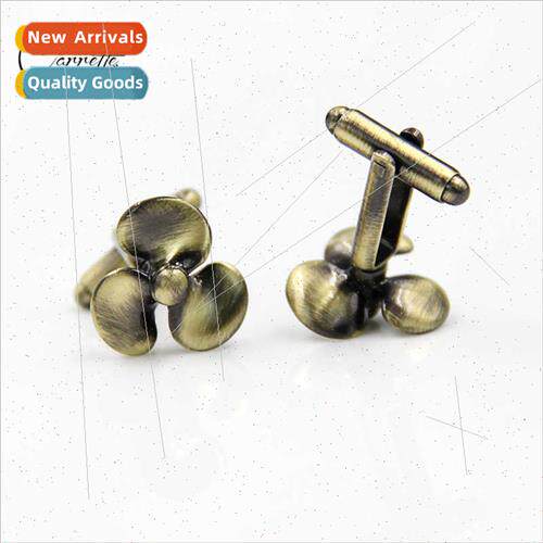 High-grade fan three-leaf shape cufflinks French shirt cuffl
