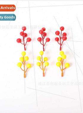 7 head small red fru simulation berries 5 k tune fru Christm