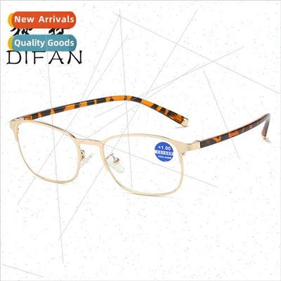 New metal frame anti-blue light presbyopia glasses HD men wo