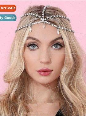 YL2518 Europe Hair band drop-shaped gem pendant rhinestone s