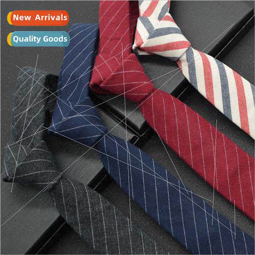Korea Narrow Cotton Tie Men 6cm Formal Business Casual Caree