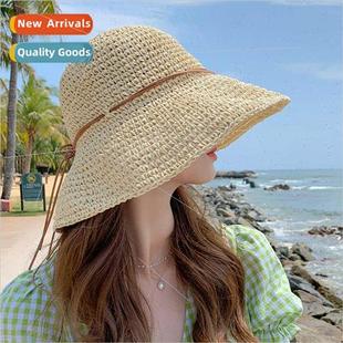 summer sun sunscreen Straw brim female large Japanes hat