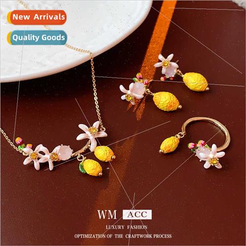 silver needle yellow flowers fresh lemon earrings small vers