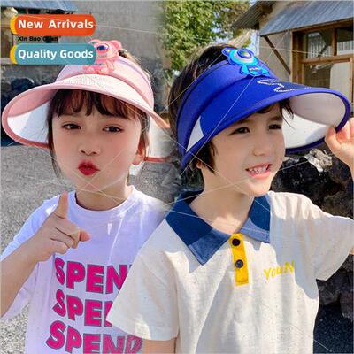 Children sunscreen hollow top hat cartoon cute luminous bear