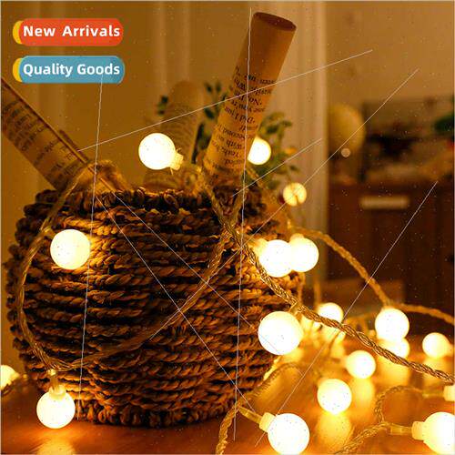 led decorative lights strings frosted small round ball batte