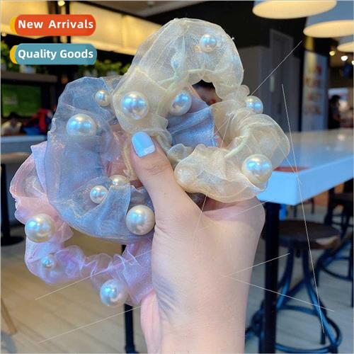 Pearl Organza Hair Circle Large Intestine Circle mple Korean