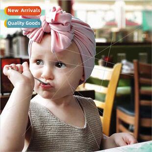 2019 new knotted colors bow children newborn cotton hat