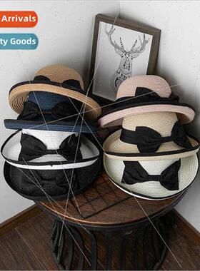 Spring summer new Korean  rolled edge sun shading straw wome