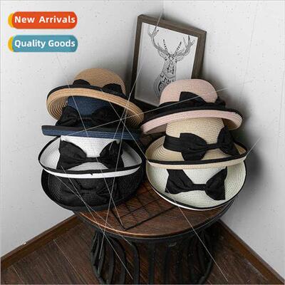 Spring summer new Korean  rolled edge sun shading straw wome