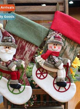 Christmas Stocking  Bags Santa Claus Candy Bags Cubic Doll C