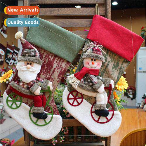 Christmas Stocking  Bags Santa Claus Candy Bags Cubic Doll C