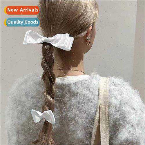 French elegant two pack bow hair clips female cute temperame