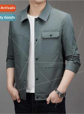 Middle-aged men jackets spring fall  casual workwear short w